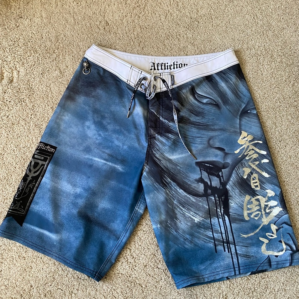 Affliction swimming trunks 36